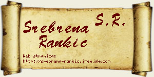 Srebrena Rankić vizit kartica